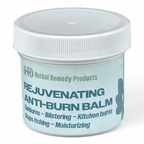 Jar of Herbal Remedy Products Rejuvenating Anti-Burn Balm on a white background