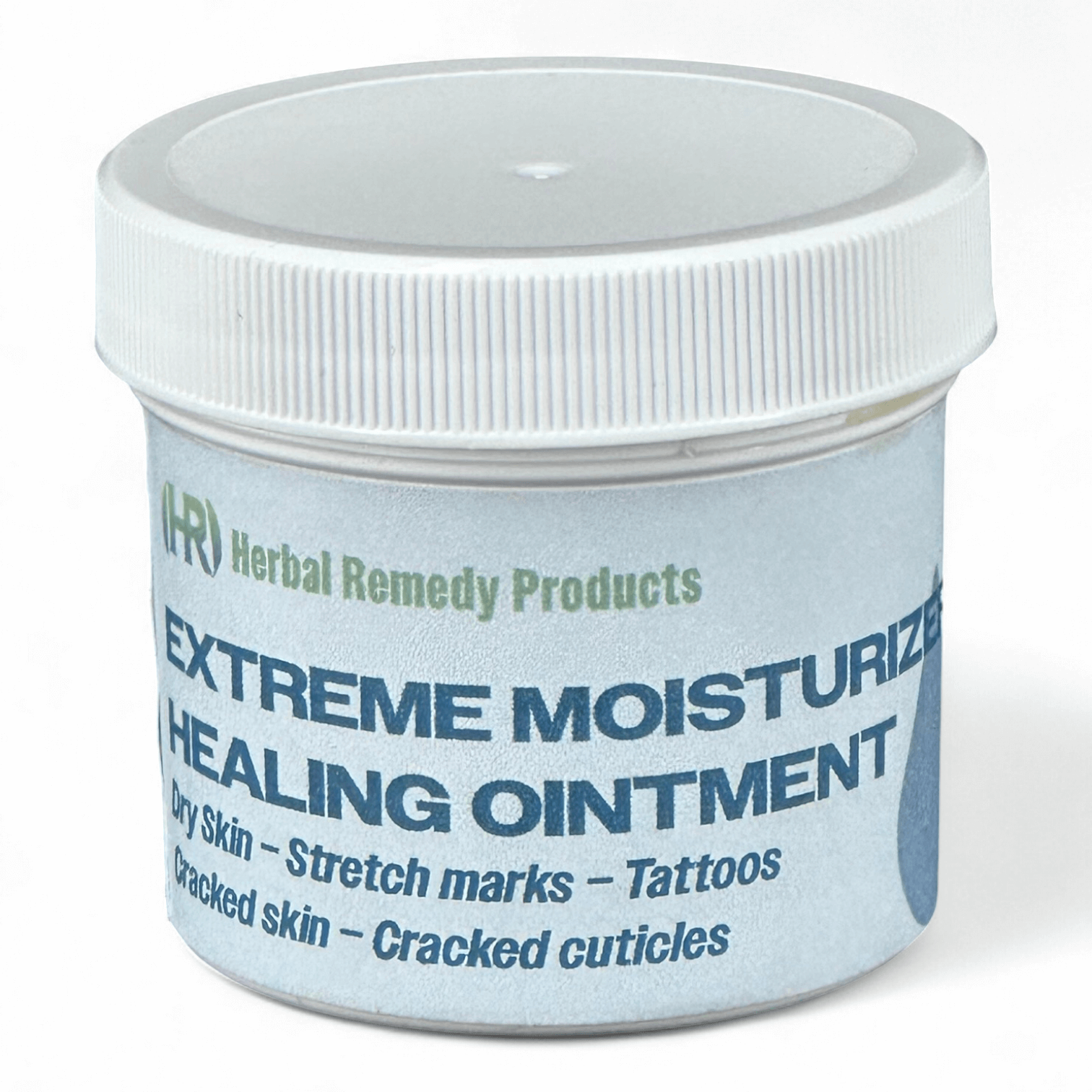 Jar of Herbal Remedy Products Extreme Moisturizing Healing Ointment on a white background
