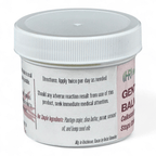 Label on jar of herbal balm stating: "Directions: Apply twice per day as needed

Should any adverse reaction result from use of this product, seek immediate medical attention.

Our Simple Ingredients: Plantago major, shea butter, yarrow, coconut oil, hemp seed oils, and a blend of essential oils

Mfg. in Hutchinson, Kansas by Herbal Remedies"